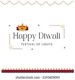 vector illustration of happy Diwali greeting card, template, logo. background. India festival of light invitations, Diwali celebration