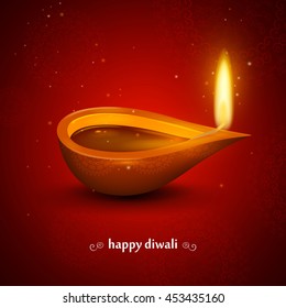 Vector Illustration of a Happy Diwali Holiday Design.