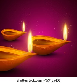 Vector Illustration of a Happy Diwali Holiday Design.