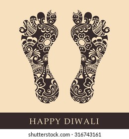 Vector illustration  Happy Diwali  or Navratri festival greeting card background.