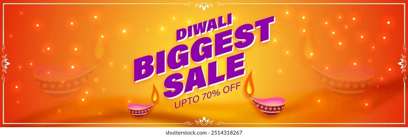 Vector illustration of Happy Diwali Sale social media feed template