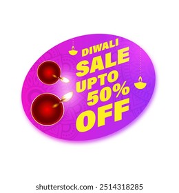 Vector illustration of Happy Diwali Sale social media feed template