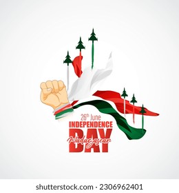 Vector illustration of Happy Djibouti Independence Day social media story feed mockup template