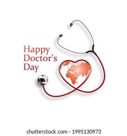 Vector illustration Happy Doctor's Day Background.