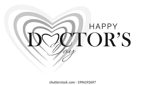 Vector Illustration of happy Doctor's Day flat vector logo design. Set of 3 light color design