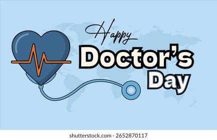 Ilustração vetorial do Dia do Médico Feliz