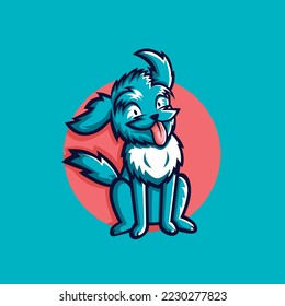 Vector illustration of a happy dog.