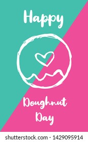 Vector Illustration of Happy Donut / Doughnut Day. Graphic Design for Poster, Background, Art and More.