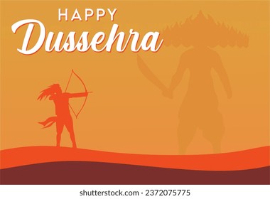 Vector illustration of Happy Dussehra