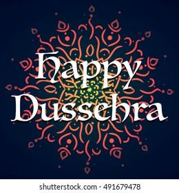 Vector illustration Happy dussehra