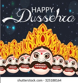 Vector illustration for Happy Dussehra festival Background.