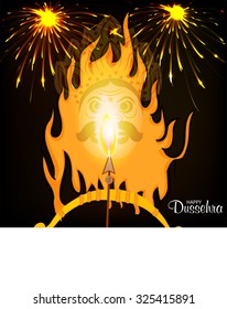 Vector illustration for Happy Dussehra festival Background.