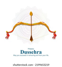 Vector illustration of Happy Dussehra greeting