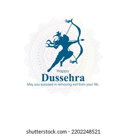 Vector illustration of Happy Dussehra greeting