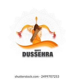 Vector illustration of Happy Dussehra social media feed template