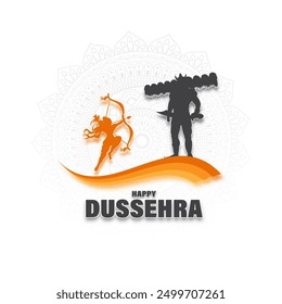 Vector illustration of Happy Dussehra social media feed template