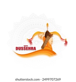 Vector illustration of Happy Dussehra social media feed template