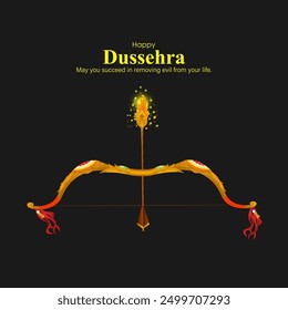 Vector illustration of Happy Dussehra social media feed template