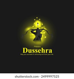 Vector illustration of Happy Dussehra social media feed template