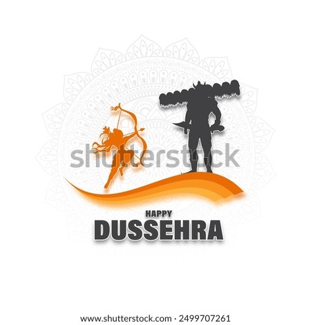 Vector illustration of Happy Dussehra social media feed template
