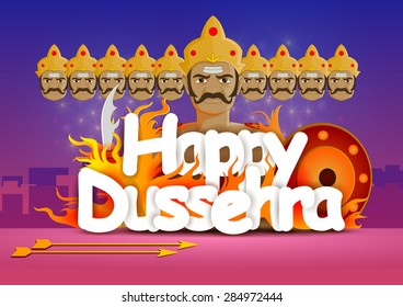 vector illustration of Happy Dussehra wallpaper background