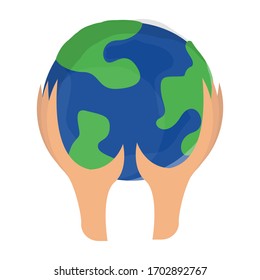 Vector illustration for Happy Earth Day April 22 greeting card