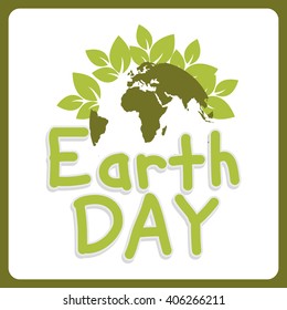 Vector illustration of happy earth day.