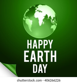 Vector illustration of happy earth day.