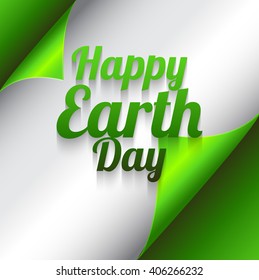 Vector illustration of happy earth day.