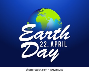 Vector illustration of happy earth day.