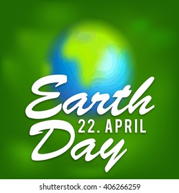 Vector illustration of happy earth day.
