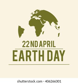Vector illustration of happy earth day.