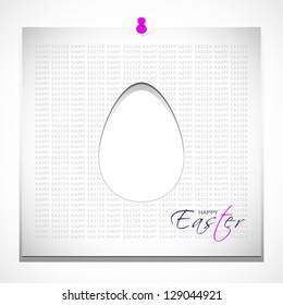 vector illustration of Happy Easter greeting with an Easter egg made of letters