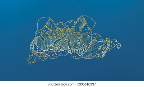 Vector illustration. Happy Easter Hand drawn elegant modern colorful lettering isolated on background. - Vector