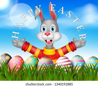 Vector Illustration of Happy Easter Holiday