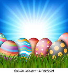 Vector Illustration of Happy Easter Holiday