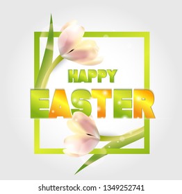 Vector Illustration of Happy Easter Holiday.