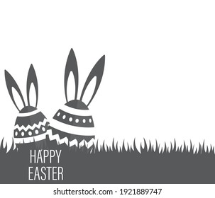 Vector Illustration of Happy Easter Holiday with Egg, Flower. International Celebration Design with Typography for Greeting Card, Party Invitation or Promotion Poster.
