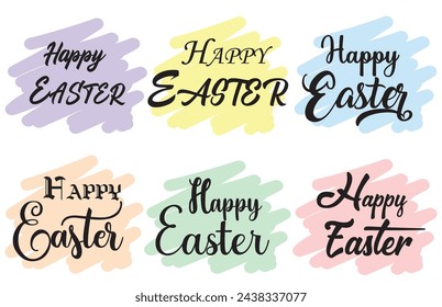 Vector Illustration of Happy Easter Holiday with Painted Egg, Rabbit Ears ,happy easter day card 