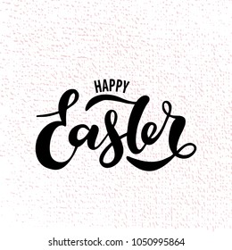 Vector illustration of Happy Easter  with the inscription for packing product to store, gift, message. shopping packaging. Inscription , invitation , banner template. Calligraphy background. 
