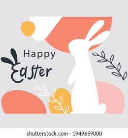 Vector illustration of happy easter lettering font. which says happy easter. 2500 x 2500 pixel perfect.