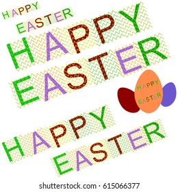 
 Vector illustration Happy Easter lettering
