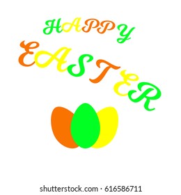 Vector illustration Happy Easter lettering