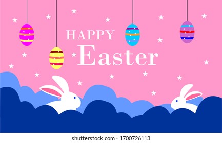 Vector illustration of happy easter vector for poster advertising leaflet poster banners