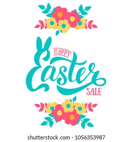 Vector illustration of Happy Easter text