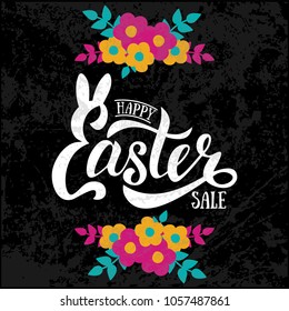 Vector illustration of Happy Easter text