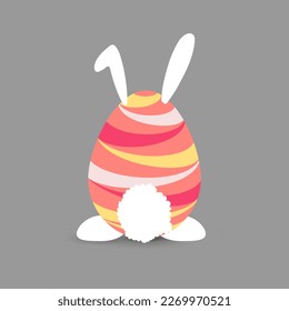 Vector illustration of Happy Easter wishes greeting