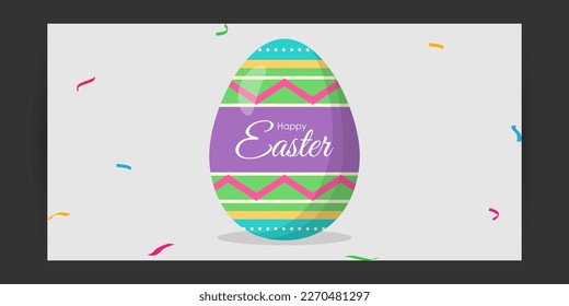 Vector illustration of Happy Easter wishes greeting