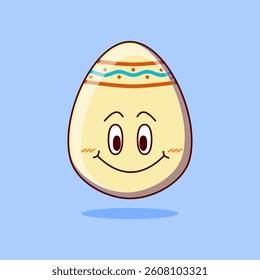 vector illustration a happy egg