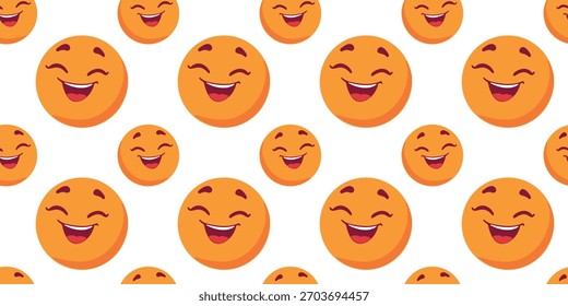 vector illustration happy emoticon repeat design